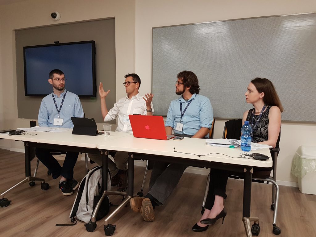 Panel: Aviv Sharon (Chair), Noah Weeth Feinstein, Eric Jensen, and Nehama Lewis