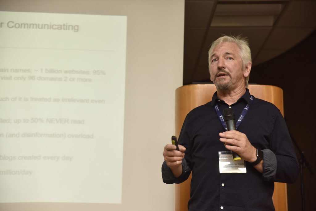 Lloyd S. Davis delivering keynote lecture